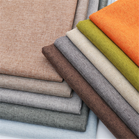 Prix usine en gros 100% Polyester imité lin canapé coussin tissé Faux lin tissu pour la maison Textile sacs solide occultant