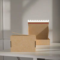 Boîte d'expédition en carton rigide recyclé personnalisée avec fermeture éclair, auto-adhésive, design ondulé, bande détachable, emballage cadeau