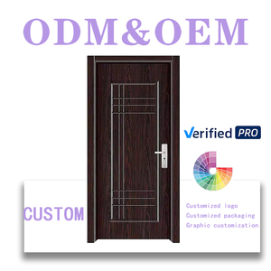 המפעל ישירות למכירה בתוך דלתות בית יוקרה הסיטונאי דלת עץ פלדה מודרנית - Product Image 4