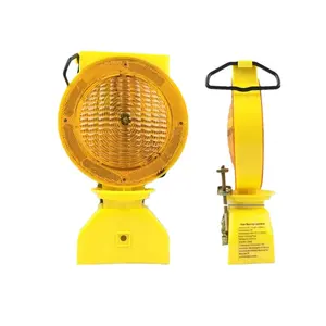 CE tráfego lâmpada piscando Amarelo LED pisca-pisca barricada luz/estrada âmbar cone solar Barricada Luz AVISO Segurança