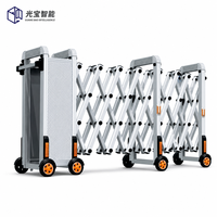 Barrière manuelle pliable en acier inoxydable, barrière de sécurité extensible portable pour l'entrée des écoles et des usines