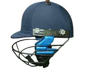 Casco de Críquet Azul Marino con Protector Facial de Rejilla de Acero Ajustable para Protección al Batear y Equipo de Seguridad para Partidos de Críquet - Product Image 3
