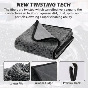Toallas de Microfibra Grandes Personalizadas NOVISON de Secado Rápido, Ultra Absorbentes, Sin Rayas, Resistentes a Arañazos, Tejidas para Limpieza de Autos - Product Image 4
