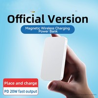 Banque de puissance portable 10000mah avec sortie 20W Type C Banques d'alimentation magnétiques sans fil à charge rapide
