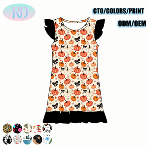<span class=keywords><strong>Camicia</strong></span> <span class=keywords><strong>da</strong></span> <span class=keywords><strong>Notte</strong></span> in Bambù per Ragazze, Senza Maniche con Volant, Vestito <span class=keywords><strong>da</strong></span> <span class=keywords><strong>Notte</strong></span> per Bambini, Stampa Personalizzata per Feste in Casa, ODM OEM Ingrosso - Product Image 4