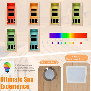 <span class=keywords><strong>Sauna</strong></span> Modular Interior Personalizada, Mini <span class=keywords><strong>Sauna</strong></span> Seca de Madera de Hemlock para 1 Persona, con Infrarrojos Lejanos, para el Hogar - Product Image 3