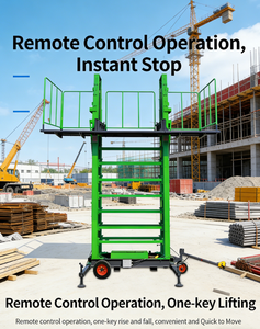 מעלית פיגומים ניידת חשמלית לאתרי בנייה, סופרמרקט, לשיפור יעילות העבודה, סיטונאי מפעל - Product Image 4