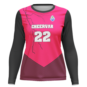 ชุดวอลเลย์บอลคอกลมแขนยาวสำหรับผู้หญิงชุดเล่นวอลเลย์บอลฝึกซ้อมแข่งขัน - Product Image 3