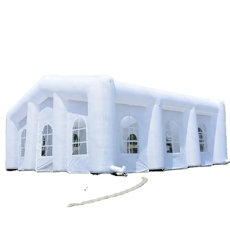 مصنع المخرج 7.4x6.4x4.26 ميجا هرتز قابل للنفخ أبيض مربع خيمة مخصصة غرفة الزفاف سرادق استخدام الحدث