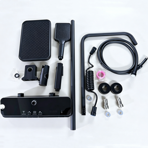 Ensemble <span class=keywords><strong>de</strong></span> <span class=keywords><strong>douche</strong></span> moderne avec écran LED numérique, pommeau <span class=keywords><strong>de</strong></span> <span class=keywords><strong>douche</strong></span> carré à effet pluie, thermostatique doux, barre coulissante à double poignée, douchette à main, fixation murale pour salle <span class=keywords><strong>de</strong></span> bain - Product Image 5