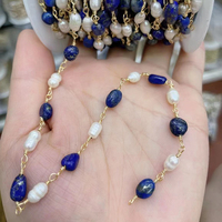 Collier de perles de perles d'eau douce naturelles, collier fait à la main