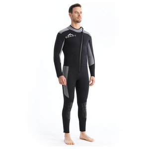 Combinaison de plongée intégrale 3 mm avec fermeture éclair sur la poitrine, manches longues et pantalon long en néoprène pour le surf et les sports nautiques - Product Image 1