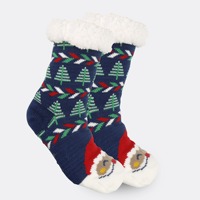 Chaussettes de Noël en mélange de laine thermique pour-15 ° C Winter Cabin Trips Funny Ugly Christmas Socks for Secret Santa Party Exchanges
