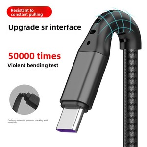Câble de charge <span class=keywords><strong>USB</strong></span>-A, Type-C et Micro <span class=keywords><strong>USB</strong></span> <span class=keywords><strong>3</strong></span>-en-1 durable 5A 66W pour téléphone portable avec gaine tressée, charge rapide 480 Mbps - Product Image 2