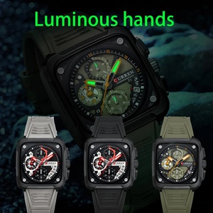 CURREN 8461 Business Quartz <b>Watch</b> for Men Original Chronograph Silica Gel Wristwatch Waterproof Luminous Calednar Luxury Man - Product Image 6