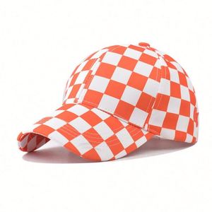 Casquette de baseball en coton, nouvelle, imprimée à carreaux, personnalisée, pour l'extérieur, style sport - Product Image 2