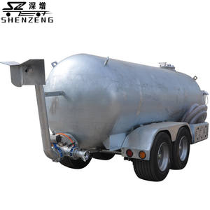 Remolque cisterna de remolque de tractor Remolque de tanque de vacío 10CBM para transporte de tumbas sépticas - Product Image 3