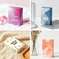 Boîte rigide personnalisée écologique, recyclable, biodégradable, avec gaufrage, fermeture magnétique, doublure en éponge, emballage de préservatifs, design luxueux