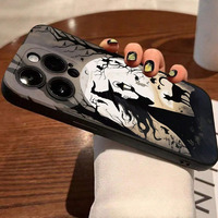 Coque de téléphone antichoc en TPU sur le thème d'Halloween pour iPhone 16 Pro Max 14 15 Plus avec motif citrouille, sorcière et feuilles d'automne