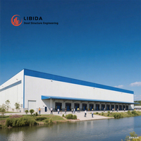 Estructura de Acero Prefabricada para Almacenes, Construcción de Naves Industriales, Antisísmica, de Instalación Rápida, Taller Logístico