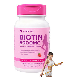 Biotin 5000mcg 90 viên nén hò<span class=keywords><strong>a</strong></span> tan củ<span class=keywords><strong>a</strong></span> phụ nữ đường miễn phí trọng lượng quản lý Vitamin tóc sức khỏe máy tính bảng - Product Image 1