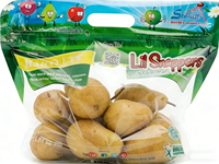 Sacs d'emballage personnalisables en plastique poly transparent anti-buée avec poignée, pour fruits et légumes frais, directement de l'usine