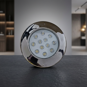 Lampe de piscine LED murale avec base en ABS et garniture en acier inoxydable SS304 – Entièrement submersible, étanche IP68 - Product Image 1