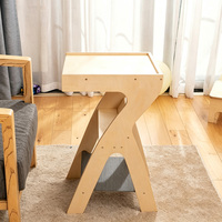 Table d'appoint en bois facile à installer, table de rangement multi-niveaux, table d'appoint étroite pour canapé, armoire latérale pour salon, appartement