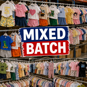 Lote Mixto al por Mayor de Ropa de Verano para Niños: Conjuntos Surtidos de Camisetas Gráficas para Niños, Pantalones Cortos, Vestidos Florales y Faldas para Niñas - Stock de Boutique - Product Image 1