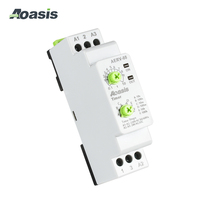 AERV-08 Relais temporisé multifonctionnel réglable et étanche, interrupteur de temporisation, charge de contact 5A/250V, miniature électronique pour rail DIN