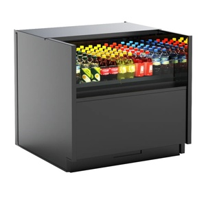 <span class=keywords><strong>Vitrine</strong></span> réfrigérée noire sous comptoir avec rideau d'air pour merchandising en <span class=keywords><strong>libre</strong></span>-<span class=keywords><strong>service</strong></span> - Product Image 1