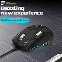 R8 Grosir Mouse Gaming Ergonomis Dengan Layar Tampilan, Mouse Isi Ulang Tiga Mode untuk PC Laptop Komputer Desktop