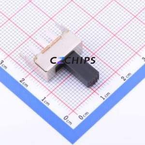 SS-22F08-G012 Slide Switch Through hole Component (THT) Switch Double Pole Double Throw Rectangle Pin Header PC Pin 17mm - Product Image 1