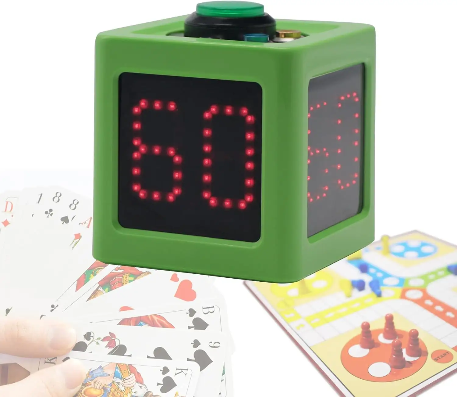 Yizhi 4 Side Screen Display Poker Timer Shot Klok Bord Games Kubus Timer Countdown Stopwatch Timer Voor Poker Schaak Mahjong Spel