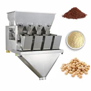 Full Automatic 4 head combination linear weigher filling weighing machine for bean pod herbs tea powder
