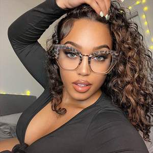 Lunettes de luxe pour femmes, surdimensionnées, bloquant la lumière bleue, ins seven mikado stan knight arms, lunettes à monture épaisse progressive, 2023 - Product Image 1