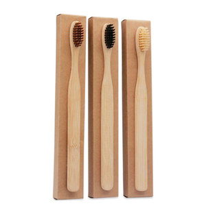 Brosse à dents en bambou biodégradable naturel écologique avec étui porte-tube fait à la main prix bas - Product Image 6