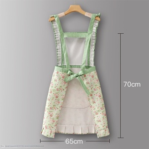 2023 nuovo simpatico stile principessa in cotone bavaglino da cucina abiti da lavoro con cinturino da donna per uso domestico tela invernale celebrità Internet - Product Image 4