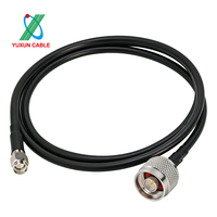 Câble d'antenne coaxial RF RG58 à faible perte, connecteur N mâle plaqué or vers SMA mâle, pour modem, routeur et pont sans fil