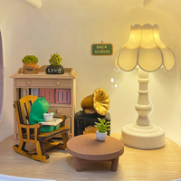 Lampe de table miniature en forme de bourgeon de fleur pour maison de poupée, veilleuse, meubles, modèle de maison, jouet, accessoires pour maison de poupée, 1:12
