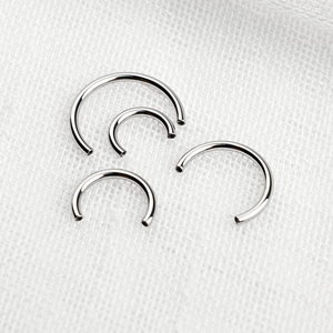 Joyería para Piercing de Titanio F136 con Rosca Interna, Chapado en Oro, Clásico, Anillos de Nariz en Forma de C, Piercings Labiales de 8mm, Regalo para Bodas, Compromisos y Fiestas - Product Image 2