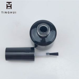 Frascos de vidrio vacíos de 15 ml para esmalte de uñas en gel, pequeños, con brocha, contenedores rellenables, transparentes, negros, para almacenamiento DIY - Product Image 5