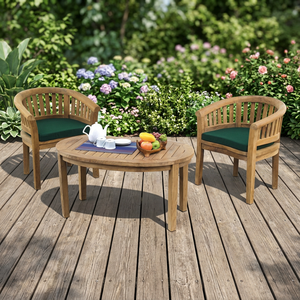 <b>Garden</b> <b>Set</b> Table and Chair Modern Foldable Wood Outdoor Dining Furniture - Product Image 4