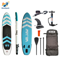 Planche à pagaie gonflable 10'6, planche SUP tout usage pour débutants et adultes avec système à 3 ailerons, sports nautiques pour lac et rivière