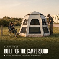Tente pliante Pop, structure pliable, auvent portable, abri solaire, installation instantanée, 5-6 personnes, double couche, quatre saisons, pour le camping