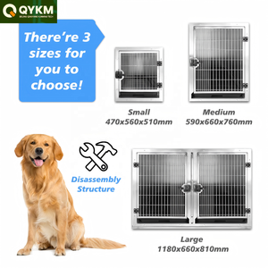 Juego de Jaulas Modulares Apilables de Acero Inoxidable para Mascotas, Varios Tamaños, para Negocios de Pensiones Caninas y Hoteles - Product Image 4