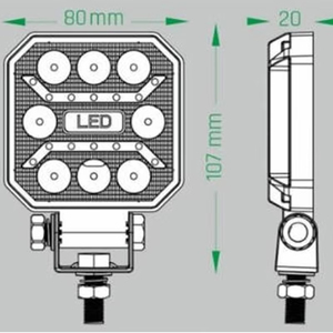Nouveau 3 pouces LED lampe de travail pour voitures camions carré <span class=keywords><strong>flash</strong></span> stroboscopique 4x4 10-60V <span class=keywords><strong>DC</strong></span> Auto DRL projecteur auxiliaire pour la conduite tout-terrain - Product Image 6