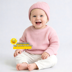 Gebreide katoenen oversized wintertruien voor babyjongens, op maat gemaakt, groothandel, boutique design, chunky, krochethaak, direct leverbaar - Product Image 6