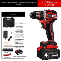 Perceuse-visseuse sans fil multifonctionnelle personnalisable 800W 21V, ensemble de tournevis électrique portable, batterie 21V nominale réglable pour