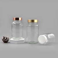 Bouteilles de soins de santé en verre à large bouche de haute qualité